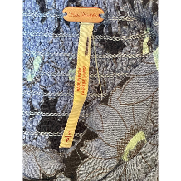 Free People NWOT Rosalee Midi Dress Floral Blue Size‎ Small - Picture 10 of 10